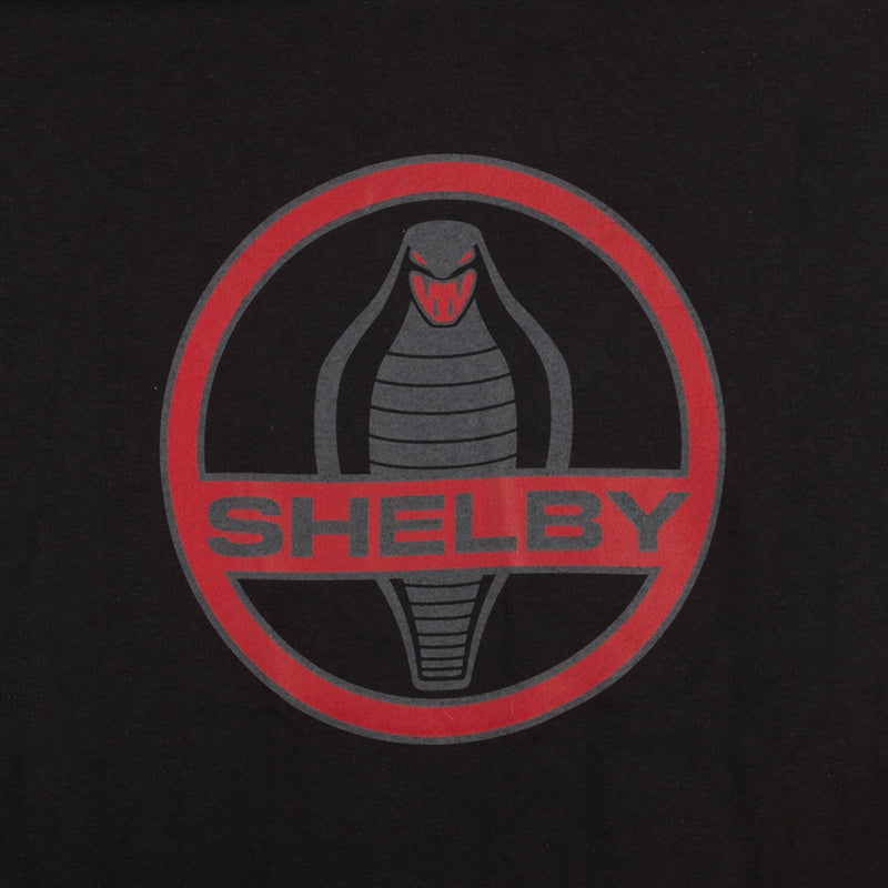 Official Ford Mustang Shelby Cobra Snake Logo T-Shirt - Black Cotton Tee